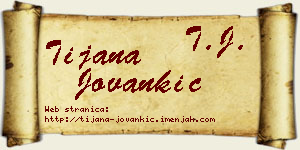 Tijana Jovankić vizit kartica